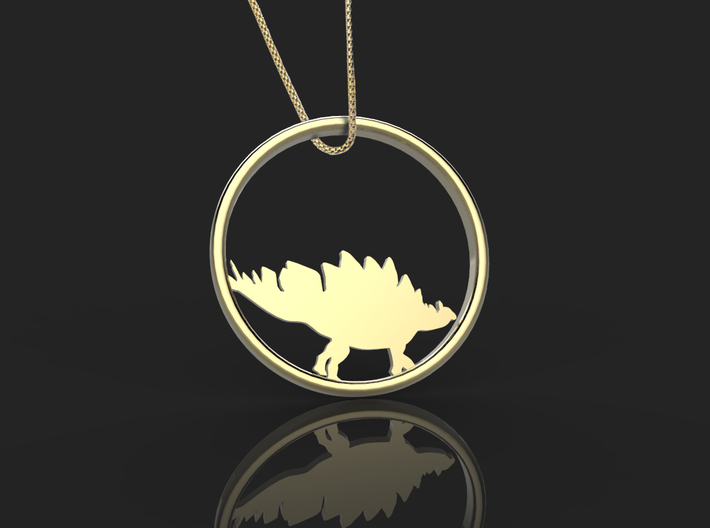 Stegosaurus necklace Pendant 3d printed