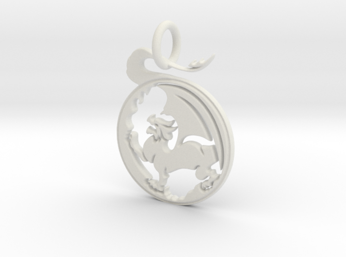 Dragon Pendant and Keychain 3d printed
