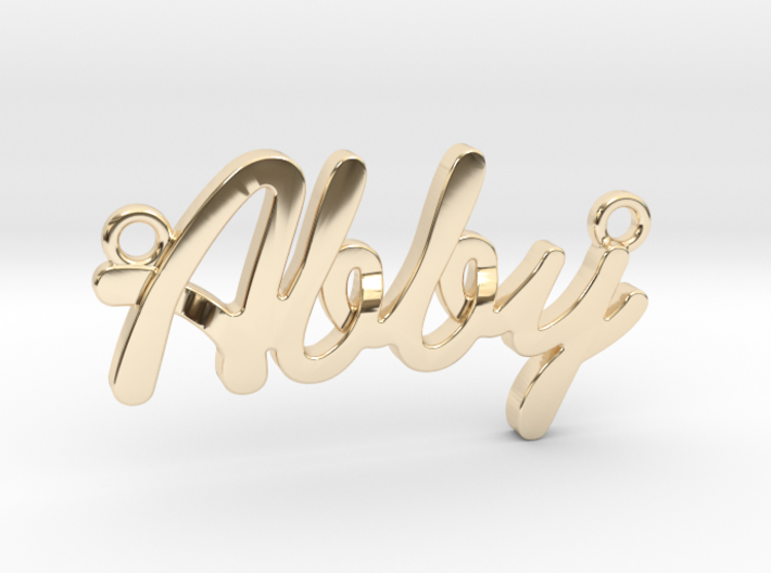 Name Pendant - &quot;Abby&quot; 3d printed
