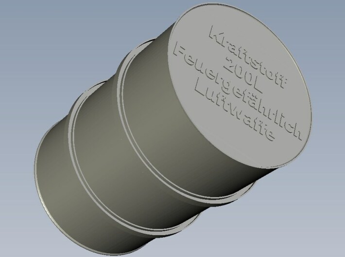1/24 scale WWII Luftwaffe 200 lt fuel drums A x 3 3d printed 