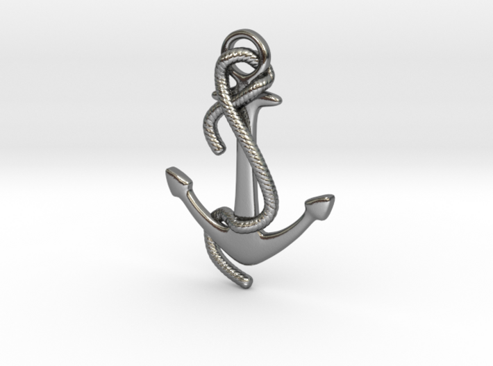 Anchor pendant 3d printed