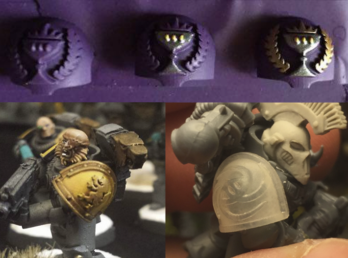 10x Steel Confessors - G:7a Shoulder Pads 3d printed 