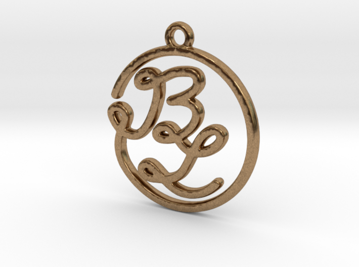 B &amp; L Script Monogram Pendant 3d printed