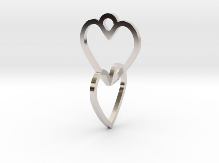 Connected heart of the ring 3d printed