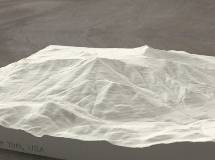 8'' Whiteface Mtn., New York, USA, Sandstone 3d printed Radiance rendering of model, viewed from the SSE