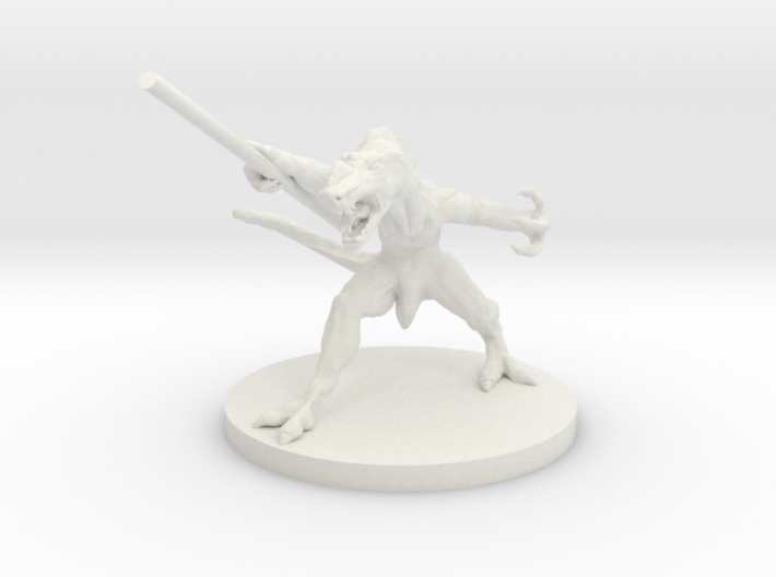Lizard Warrior - 3D printed miniature 3d printed