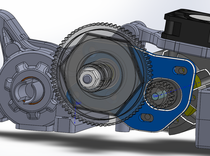 LCG (B6 plate) for B5M 3 gear Right gearbox 3d printed