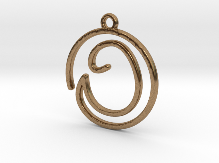 O Script Monogram Pendant 3d printed