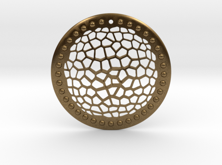 Voronoi Disk Earring ~ 33.5mm diameter 3d printed