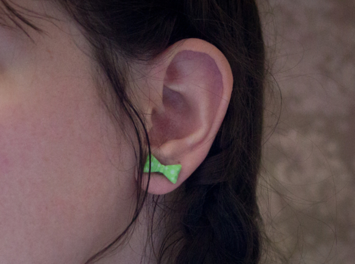 Itty Bitty Bow Studs 3d printed