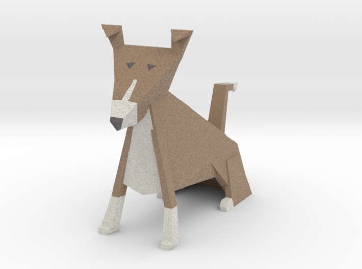 Folded Sculpture Dogs, Shetland Sheepdogs 3d printed