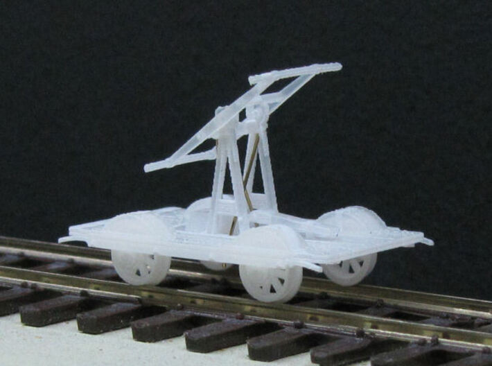 HOn3 - SPC Carter Bros Handcar 3d printed Shown with 0.015 in. wire installed.