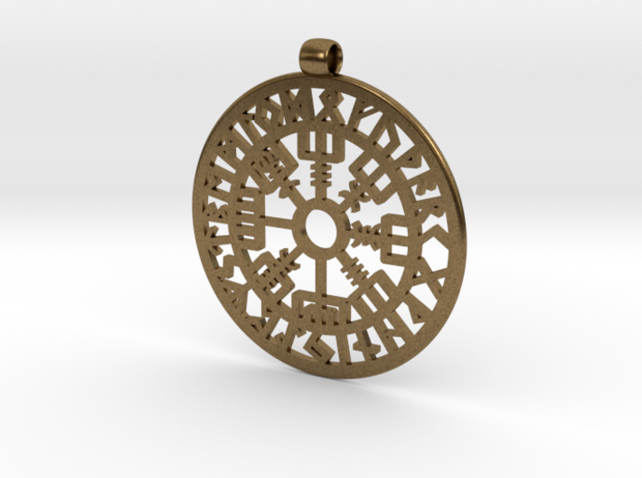 Vegvisir Nordic magical stave pendant 3d printed