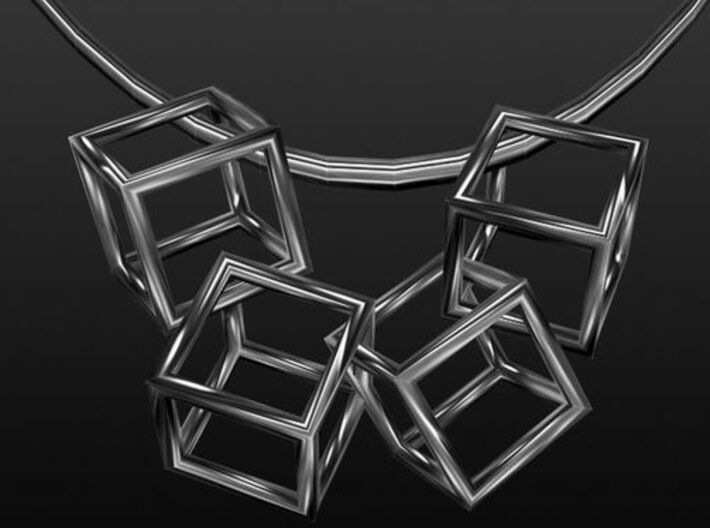 Cubes 3d printed Illustrative render