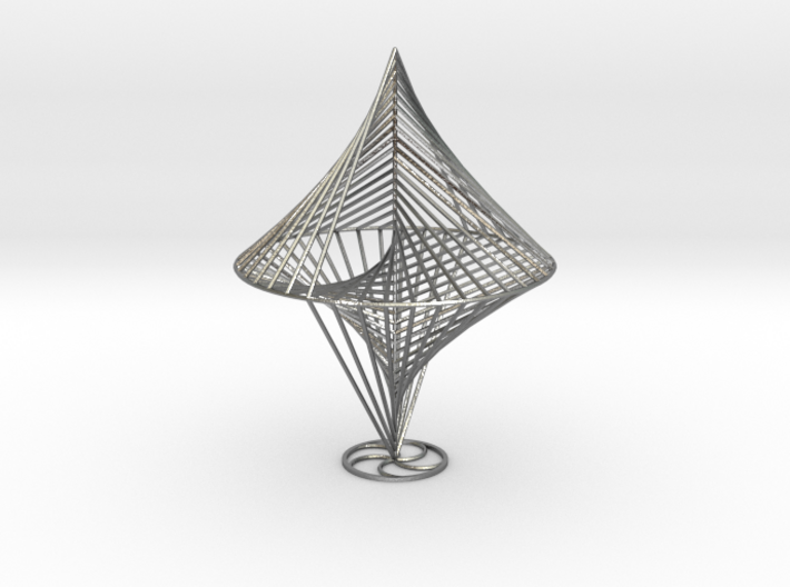 String Sculptures Stand - Straight Line Curve 3d printed