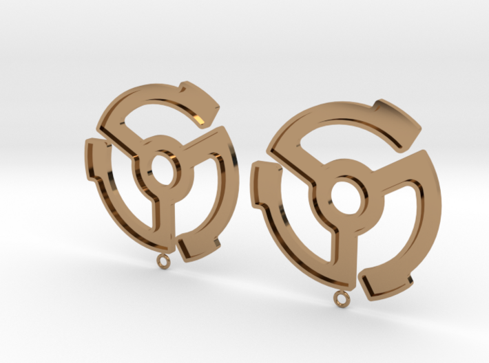 45rpm record adapter earrings 3d printed