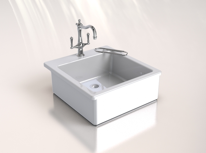 Miniature Doll House Kitchen Sink B, 1:12 3d printed