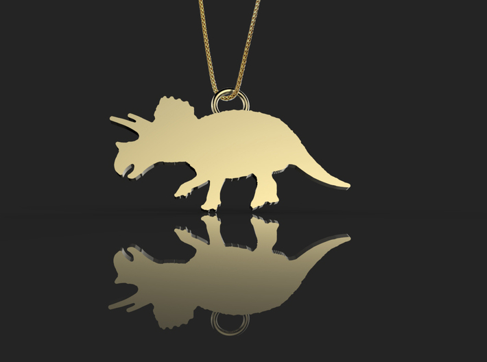 Triceratops necklace Pendant 3d printed