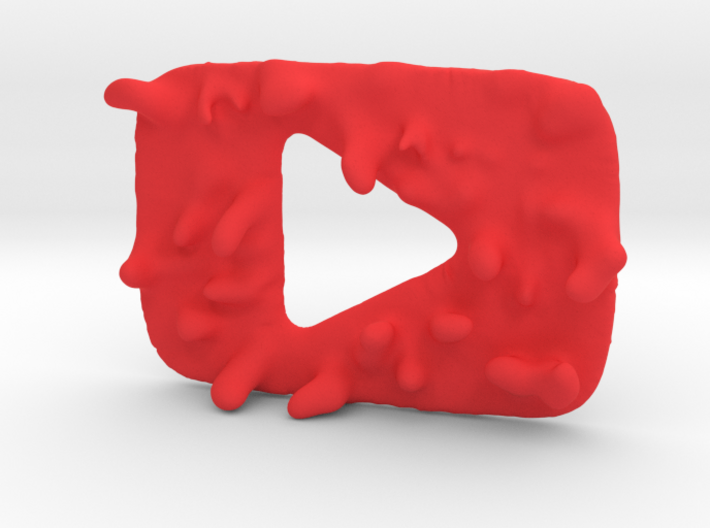 Distorted YouTube Play Button Award 3d printed