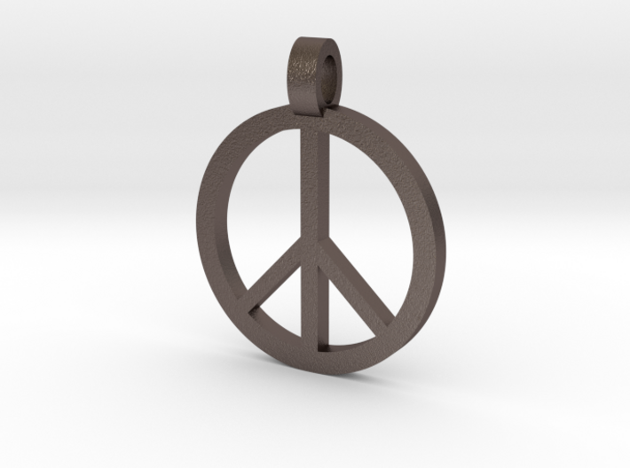 Peace Symbol Pendant 3d printed