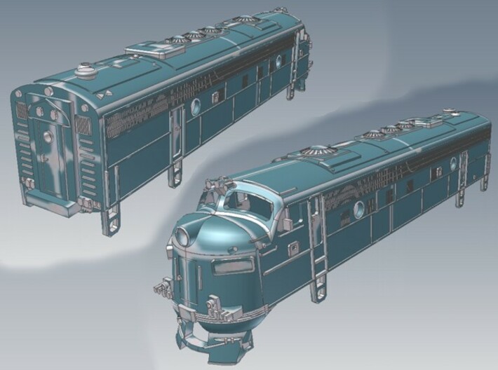 1-160 EMD FL 9 LATE Locomotive 3d printed 