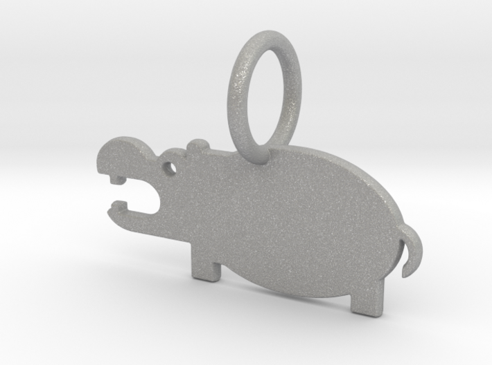 Hippopotamus Keychain 3d printed