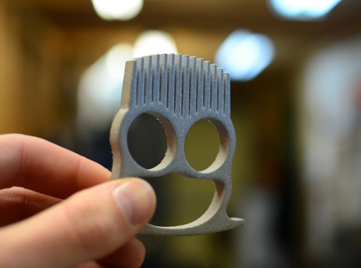 Knuckle Duster Beard Comb 3d printed