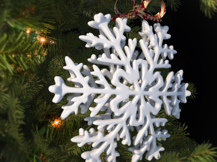 Antler Christmas Snowflake 3d printed 