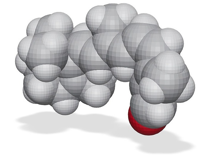 Rhodopsin molecule (x40,000,000, 1A = 4mm) 3d printed