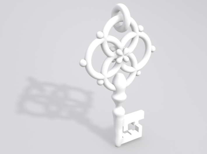 Old Necklace Pendant 3d printed Sample render NOTE:Ring at the top is now fully attached.