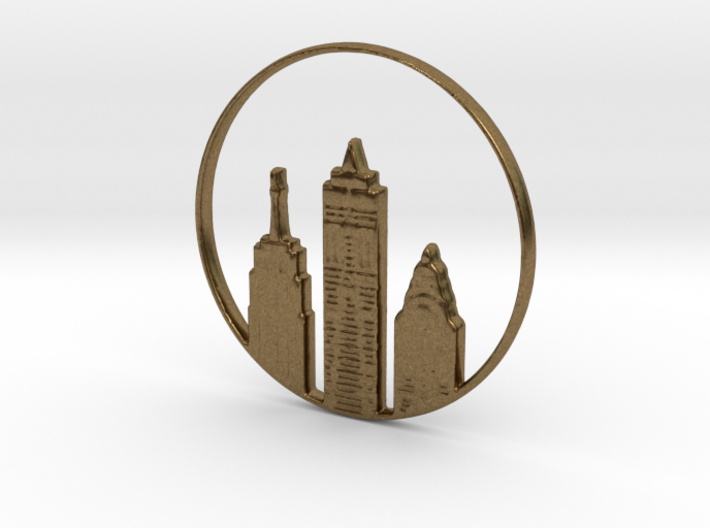 New York Pendant 3d printed New York Pendant or Necklace (different materials have different prices)