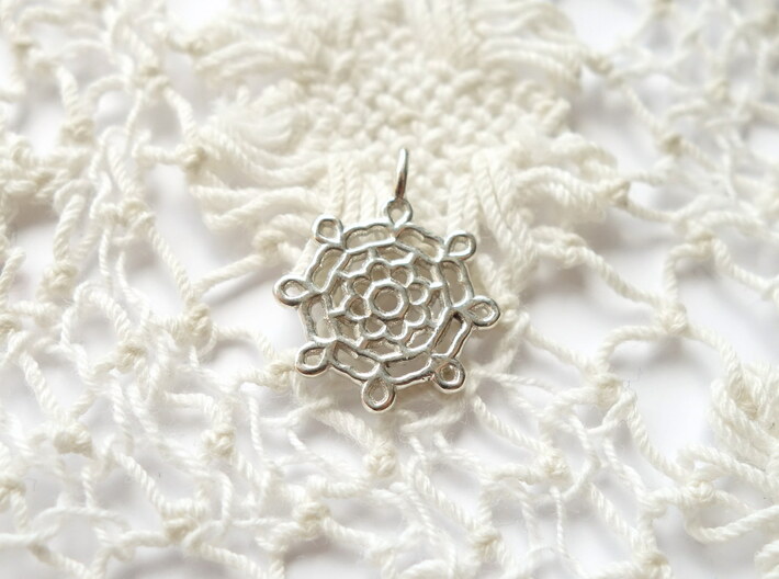 Lace Pendant - Small 3d printed