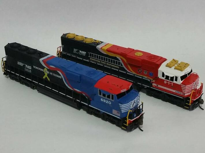 N Scale SD60E WITH PTC 3d printed Models by Jeff Vigneau 