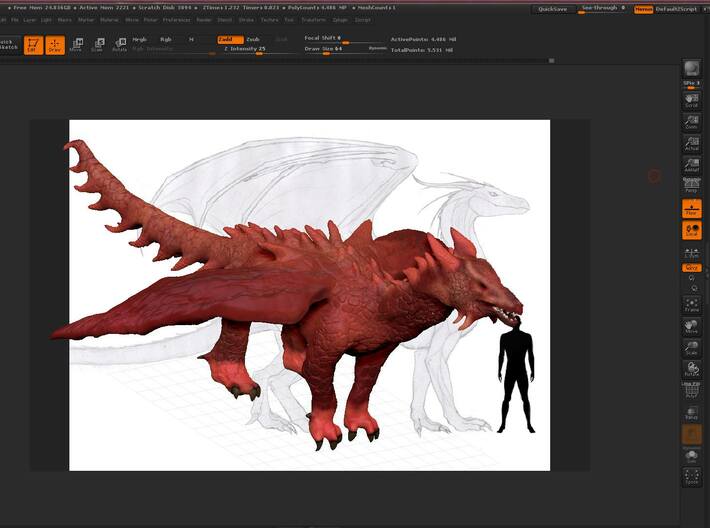 Dragon Statue 3d printed 