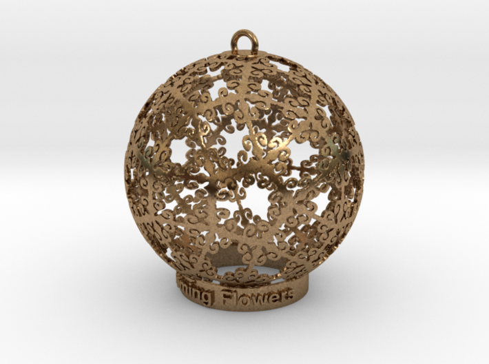Blooming Flowers Ornament for Lighting 3d printed Brass material is shining