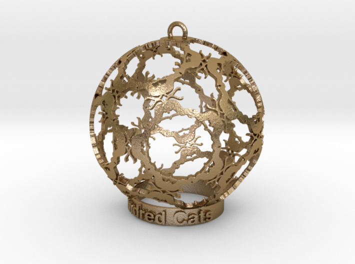 Hundred Cats Ornament 3d printed Hundred Cats Ornament (different materials have different prices)