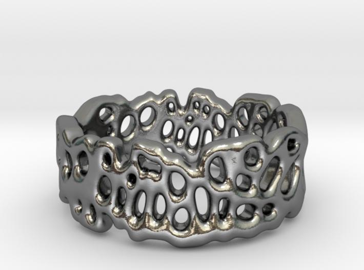 Seafan ring- skinny 3d printed