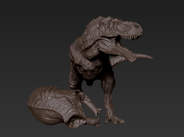 Hunting tyrannosaurus middle size 3d printed 