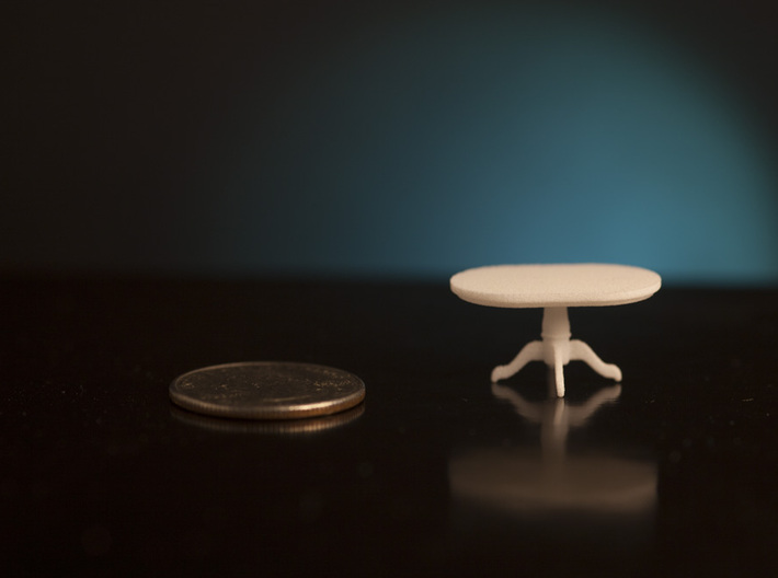 1:48 Pedestal Dining Table 3d printed