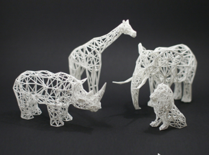 Digital Safari- Elephant (Medium) 3d printed Digital Safari Animals- Giraffe, Rhino, Elephant, Lion