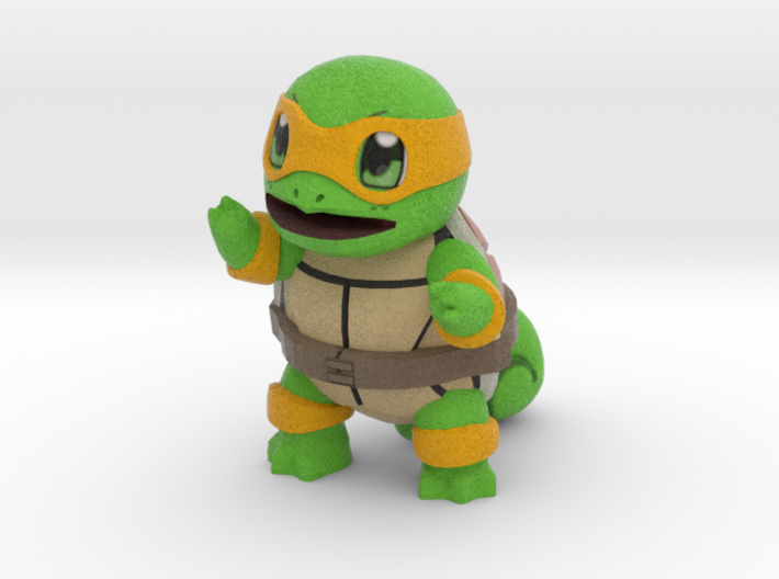 Ninja Squirtle, 1&quot; figurine 3d printed