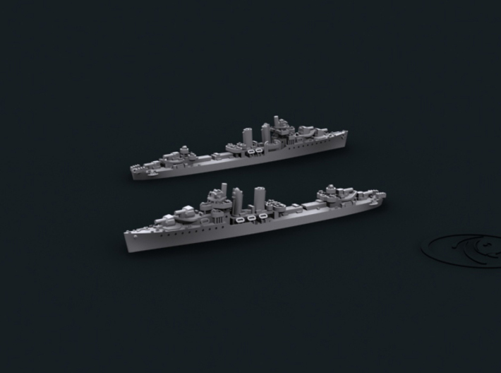 1/3000 US DD Farragut [1944] (x8) 3d printed Computer software render