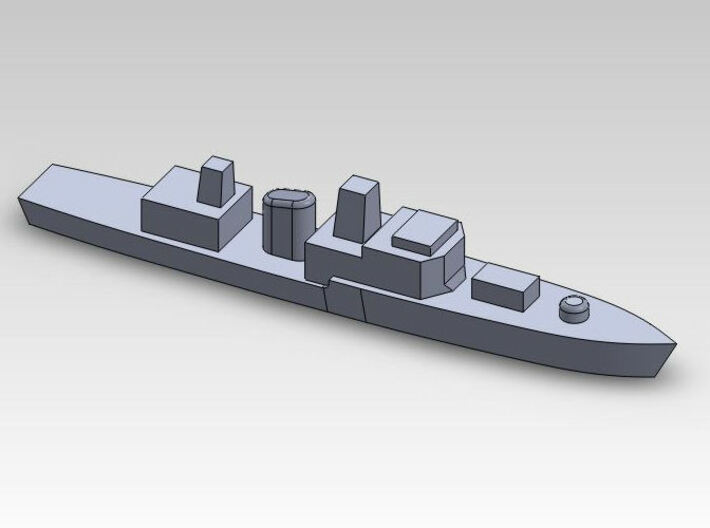 60OT01 1:6000 Generic medium warship X10 3d printed close view