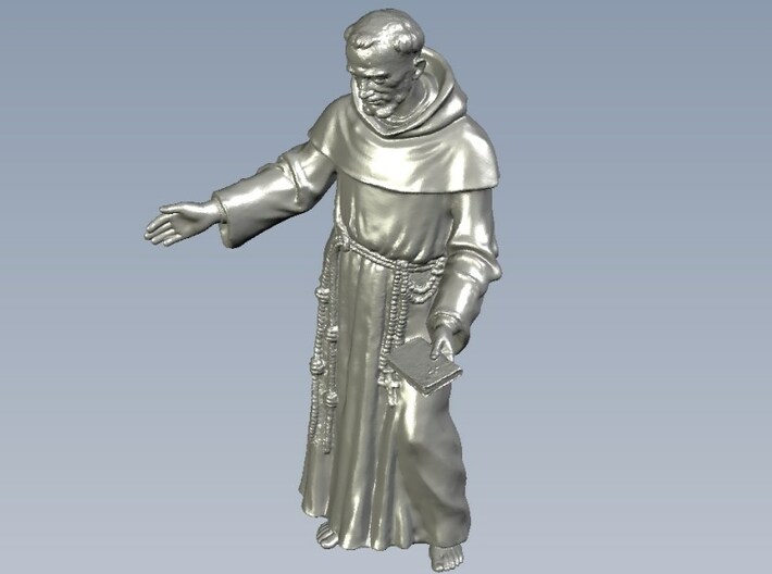 1/15 scale Catholic priest monk figure A 3d printed 
