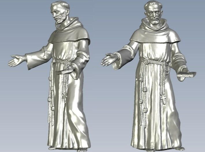 1/35 scale Catholic priest monk figure A 3d printed 