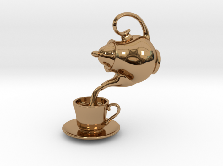 Teapot and Cup Pendant 3d printed 