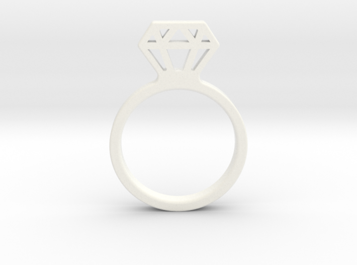 Diamond ring Ginetta 3d printed