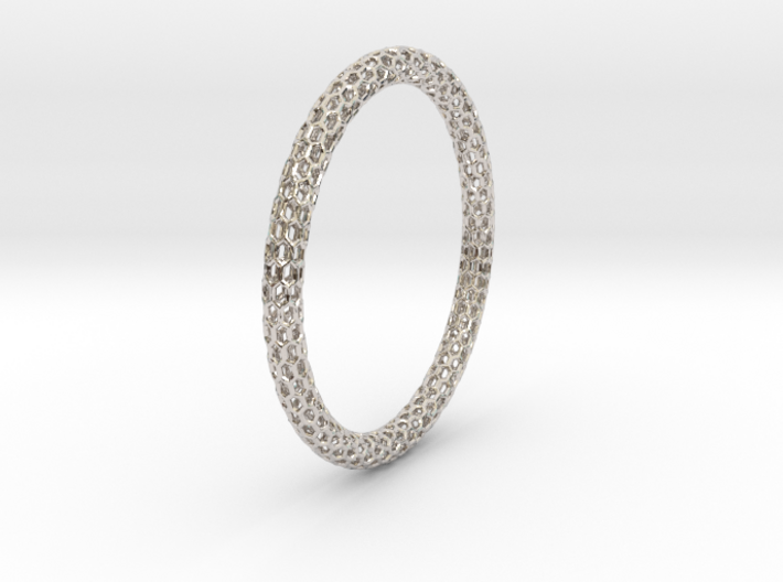 Hex Ring Bangle 3d printed