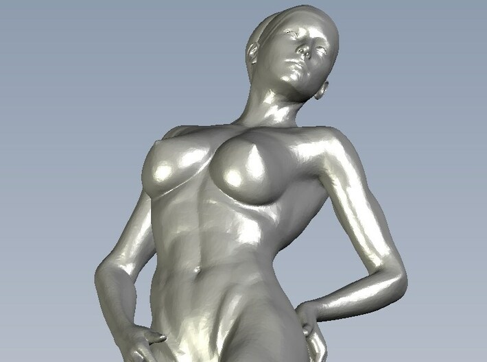 1/18 scale nude beach girl posing figure C 3d printed 