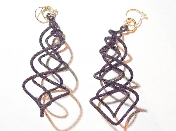 Earring_Spiral_Ito 3d printed 